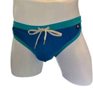 Andrew Christian Retro Mesh Bikini Blue Large